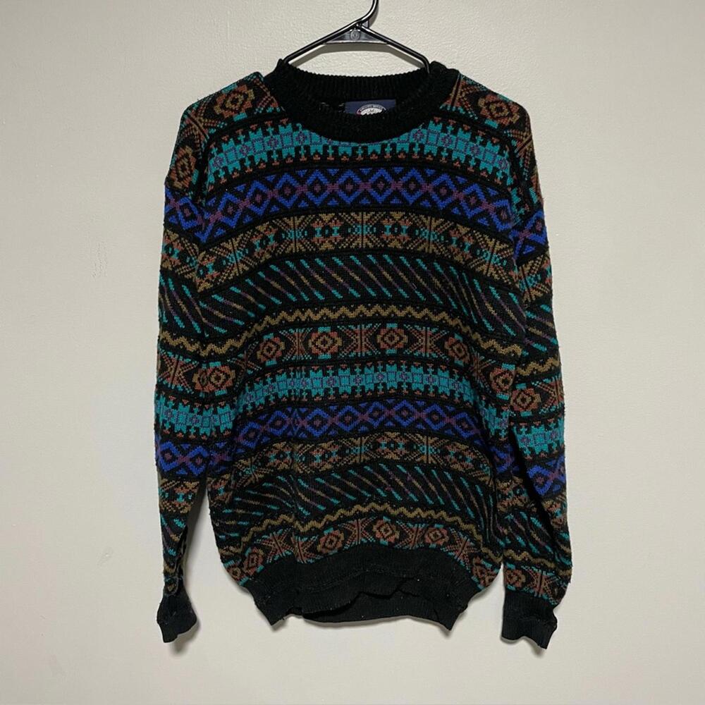 Vintage Knights bridge for men Geometric Patterned Sweater Mens size medium